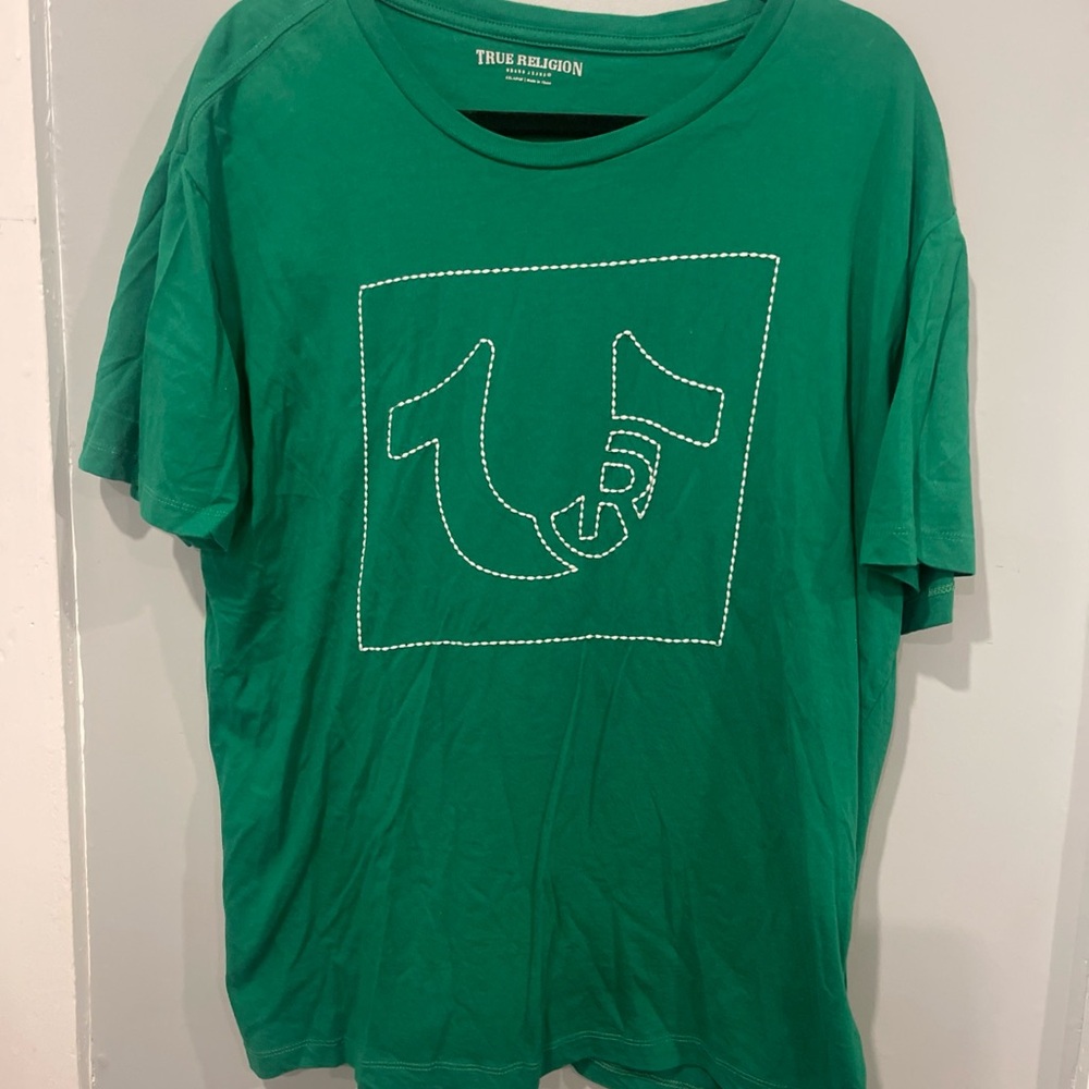 True Religion Green Short Sleeve Tees